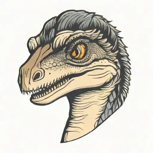 Cute Velociraptor Portrait