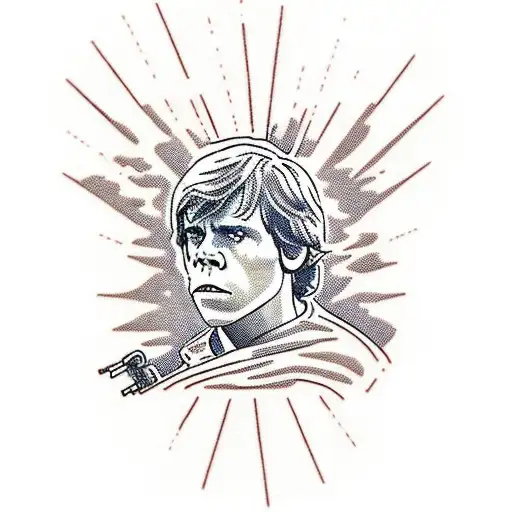 The Sunset Landscape With Luke Skywalker On Tatooine