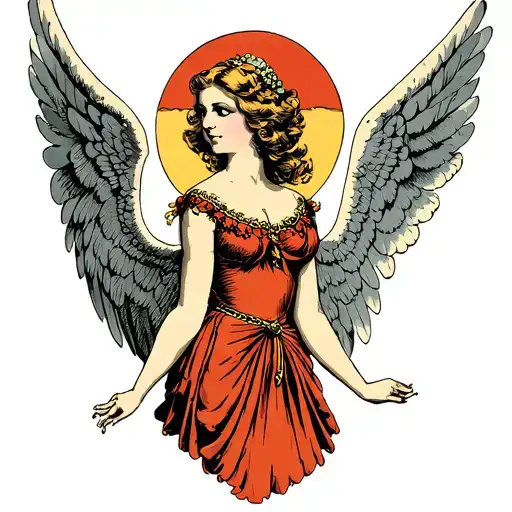 Angel Woman Offbeat Style