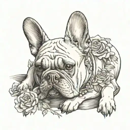 French Bulldog Wearing