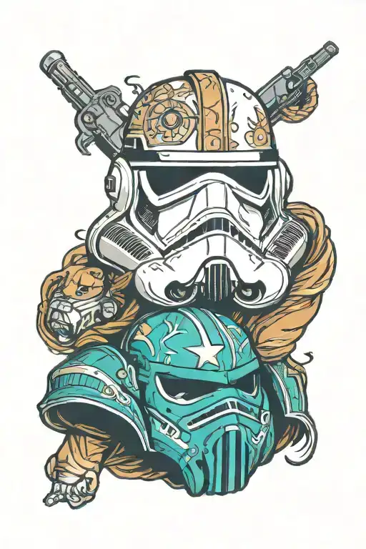 A Mashup Of A Star Wars Stormtrooper Helmet And A Luchador Mask