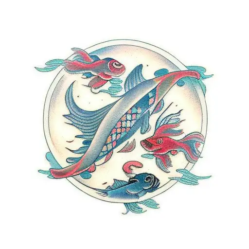 Yin And Yang Coy Fish