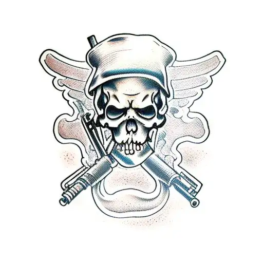 Grim Reaper Holding An Ar15