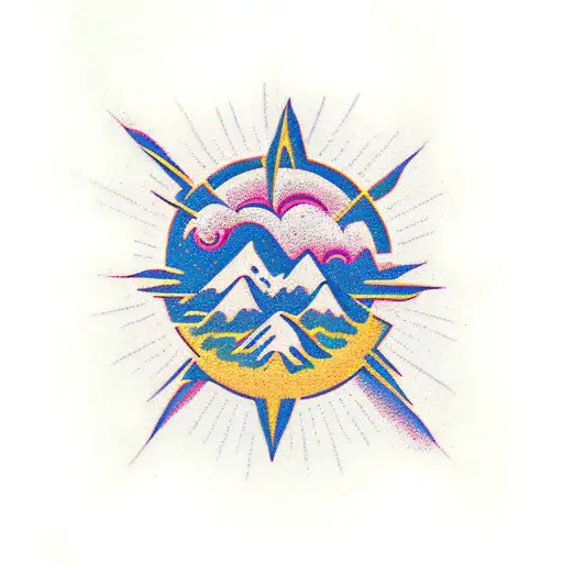 Mountain And See And Sun For Forearms