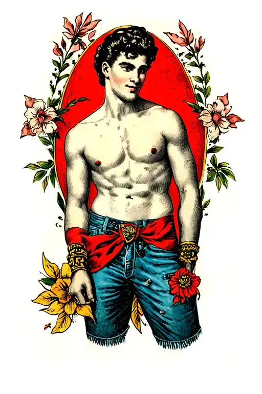 Gay Pin Up Male Shirtless