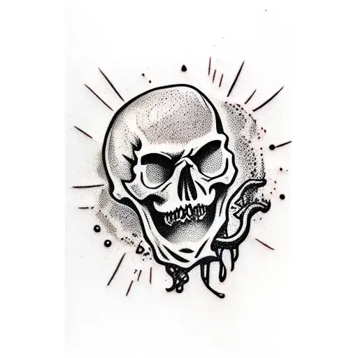 Melting Skull Horror Movie