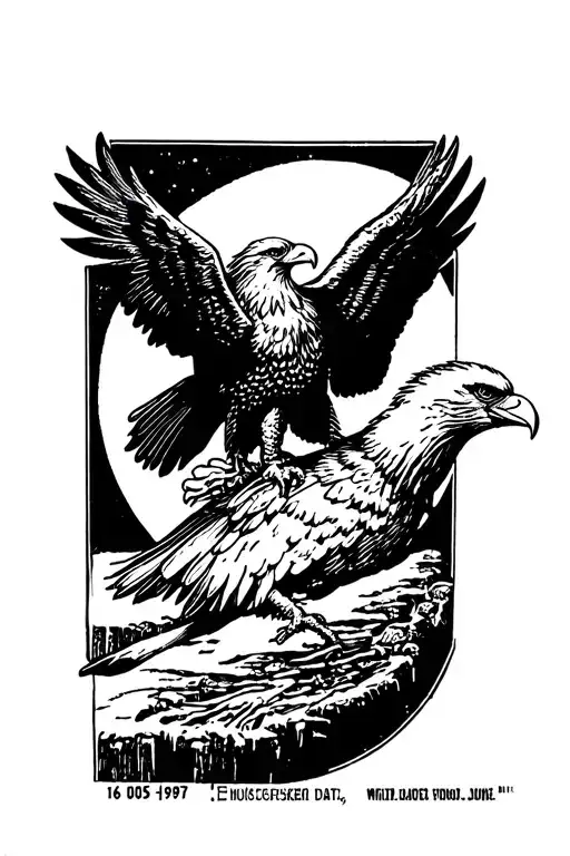 Eagle On The Edge Of A Circle Date 16 05 1987