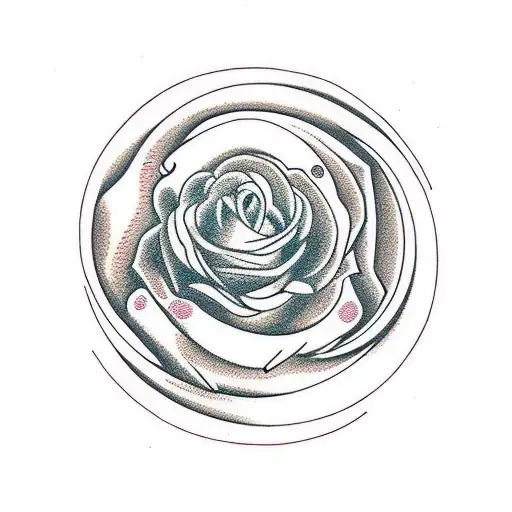 String Of Roses In A Cresant Moon Shape