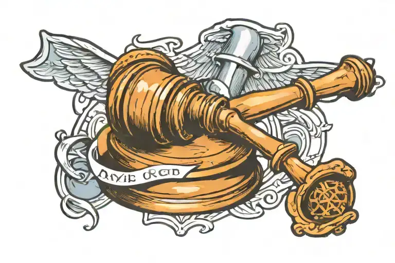 Gavel With Prostate Cancer Ribbon
