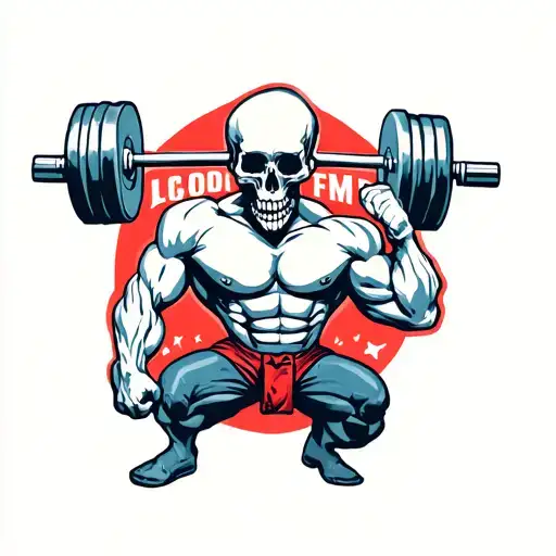 Skull And Bodybuilding Weight Lifting
