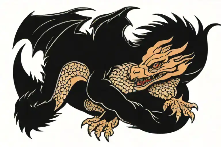 Young Dragon Sleeping Peacefully