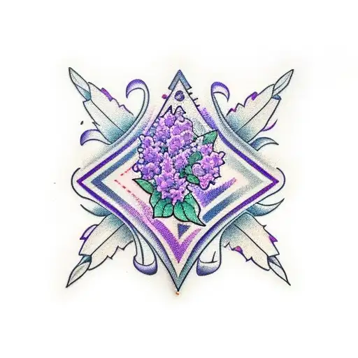 A Traditional-style Lilac Intertwined With A Vintage Airplane