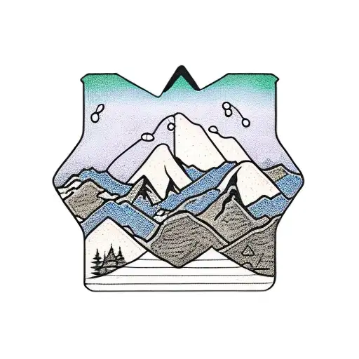 Mountain Scene With Snake