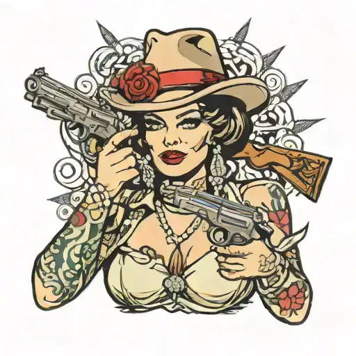 Gangster Woman Drugs And Guns