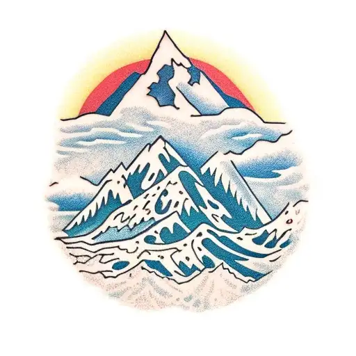 Mountain Connecting To Ocean