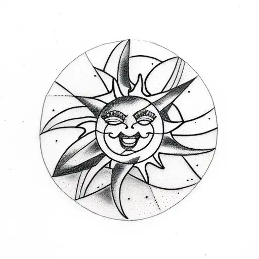 Black And White Sun And Moon