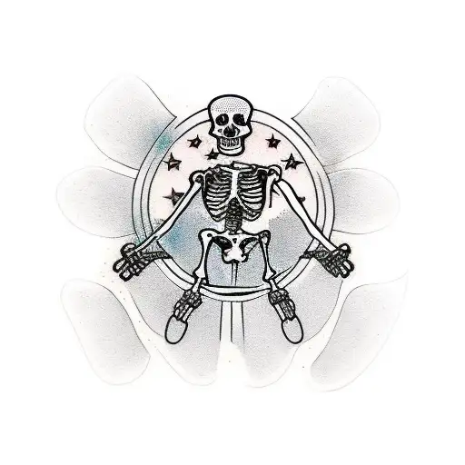 Skeleton Riding Gravel Bike