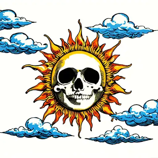 Sun Clouds Sky Filled