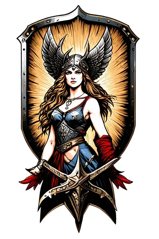 Valkyrie With A Shield