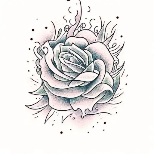 Woman Dragon Flowers