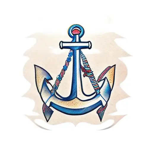 Anchor With Condor And Skull