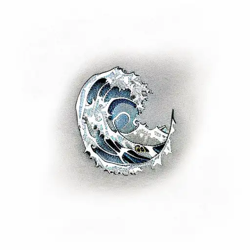 Ocean Wave With Siren Tail