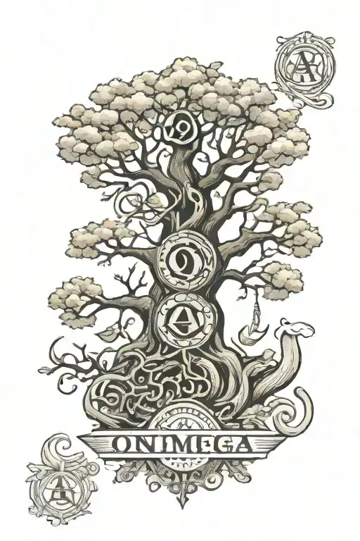 Alpha And Omega Tree Carving