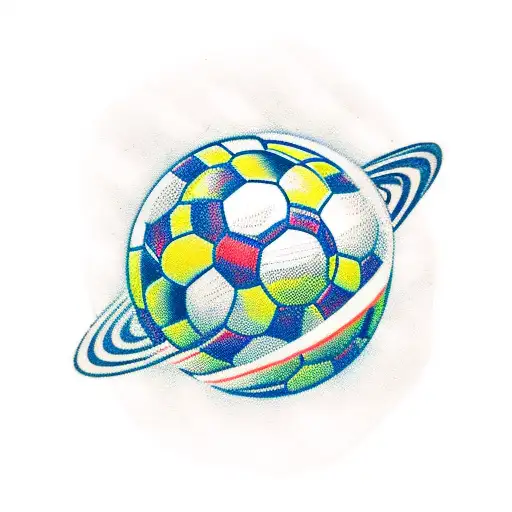 Soccer Ball Orbiting Like Saturn
