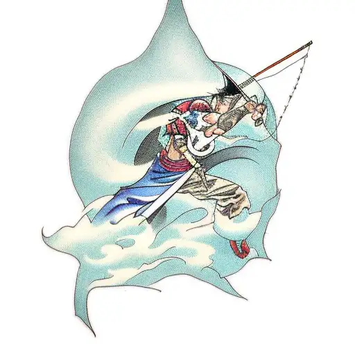 Ninja Scroll With Birthdate Inside And Barb Wire Around