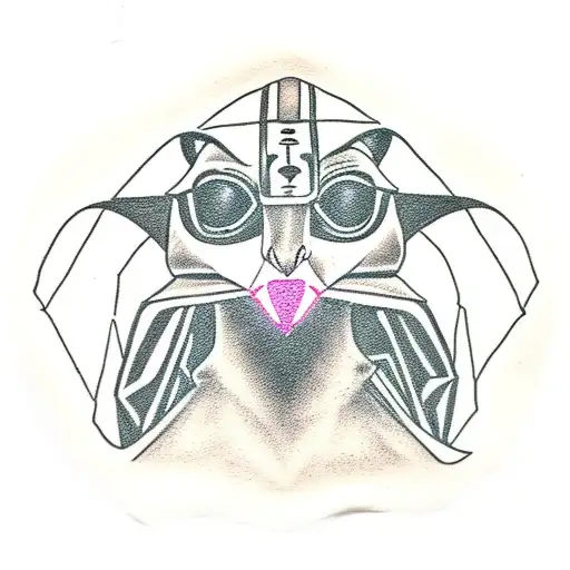 A Sphinx Cat With An Mf Doom Mask By The Side Of Its Face