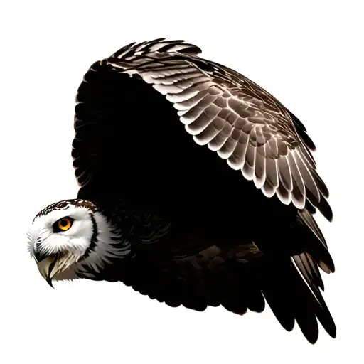 Snowy Owl Flying Photorealistic