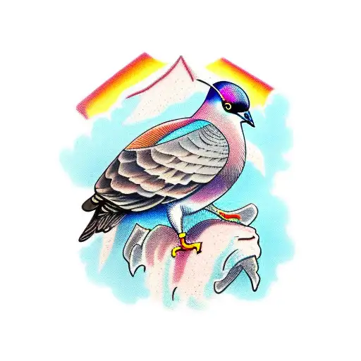 Common Wood Pigeon And Sport Climbing 8A Grade Combined