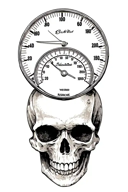 Speedometer In A Skull
