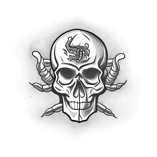 Skull With Scorpion