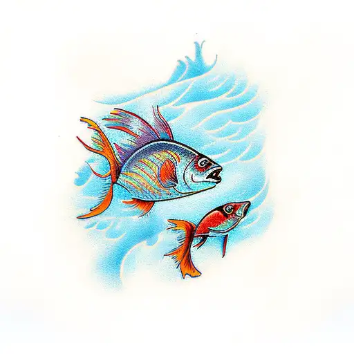 Fish Swimming Upriver