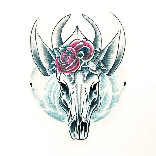 Anatomical Horse Skull With Horse Ears