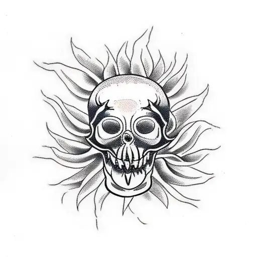 Women With Chrysanthemum Snake Skull