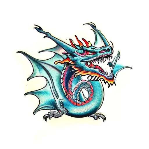 Dragon Breaking Out Of Skin