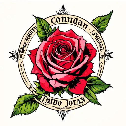 Gemini Zodiac Sign And A Rose And Jordan Name Written