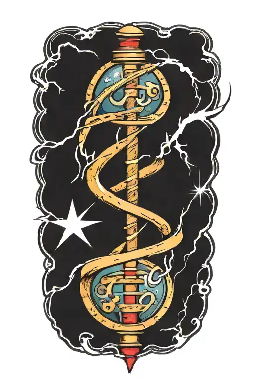 Dna With Lightning Bolt