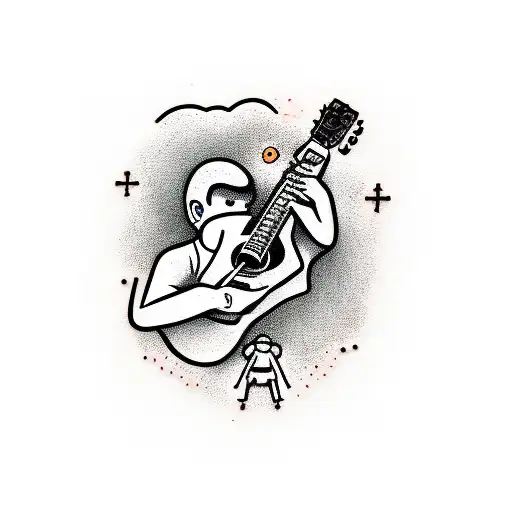 A Guitar And A Microfon On My Hand And My Child Name Radu