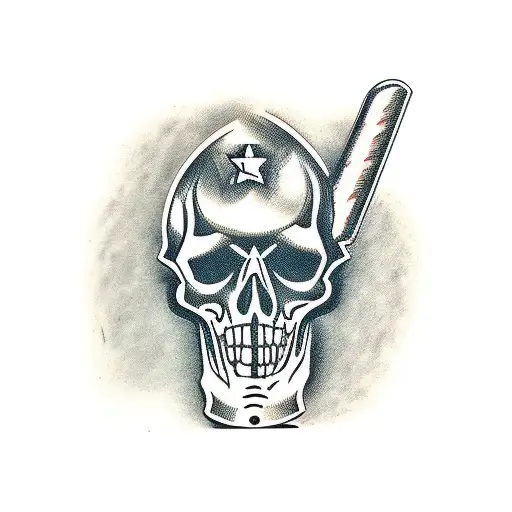 Axe Skull Wood Metal Power