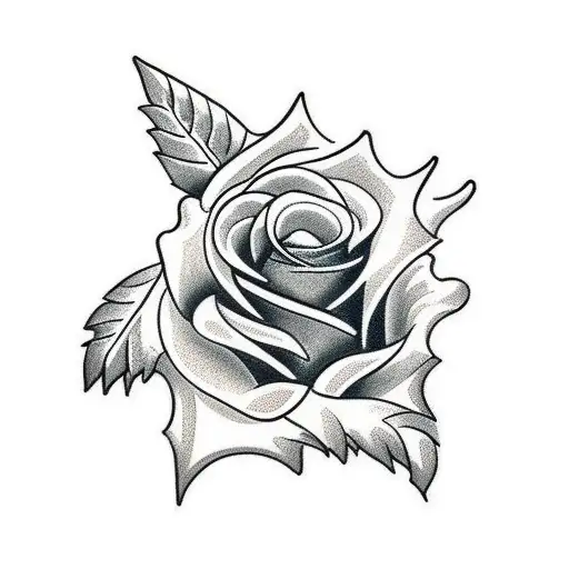 Rose With A Cross Hanging Off Of It