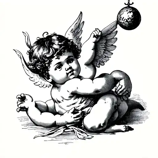 Cherub Playing With A Yoyo