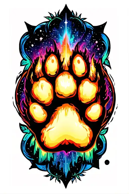 Dog Paw Aurora Borealis