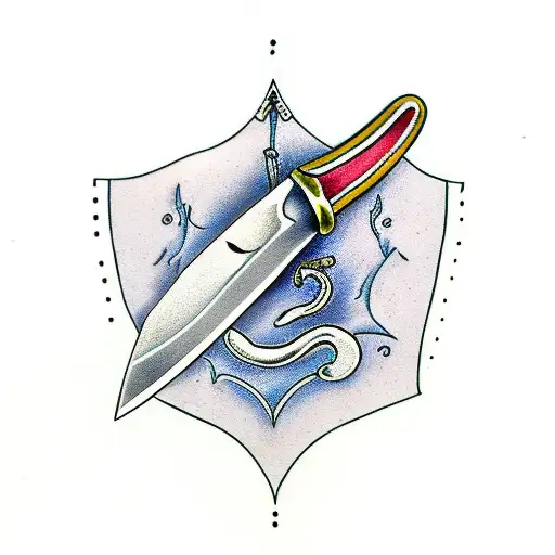 Knife With Dagger And One With Snake