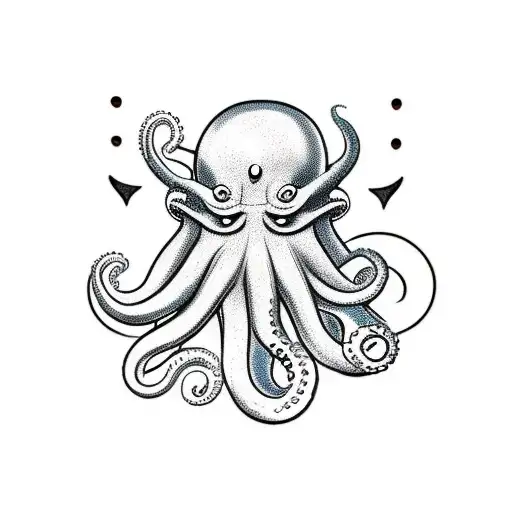 Octopus Holding Clock