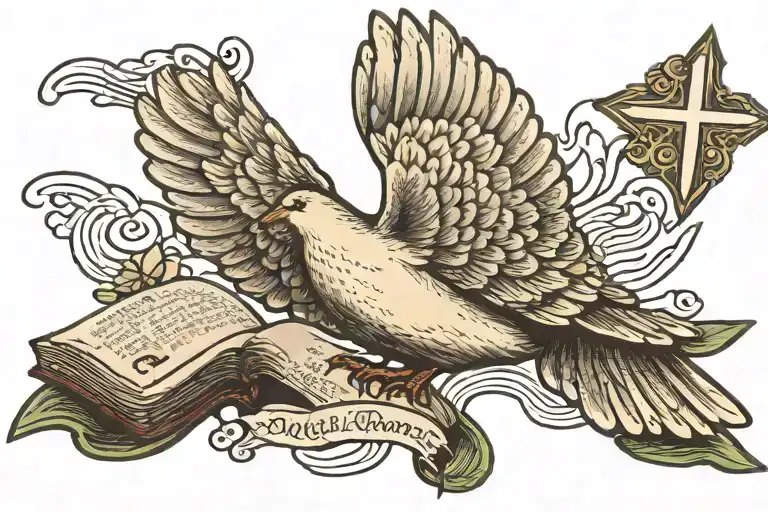 Dove With Bible Verse