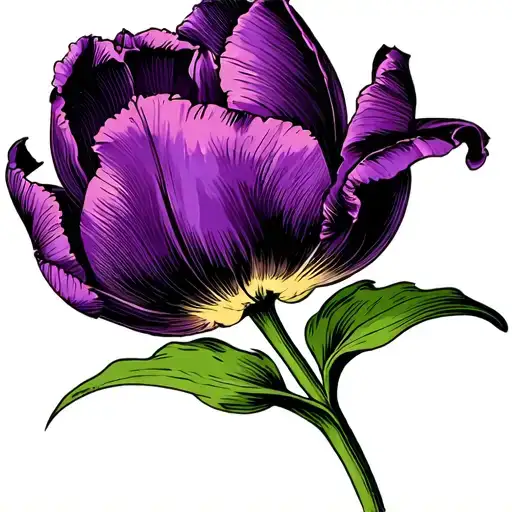 Dark Purple Tulip Flower