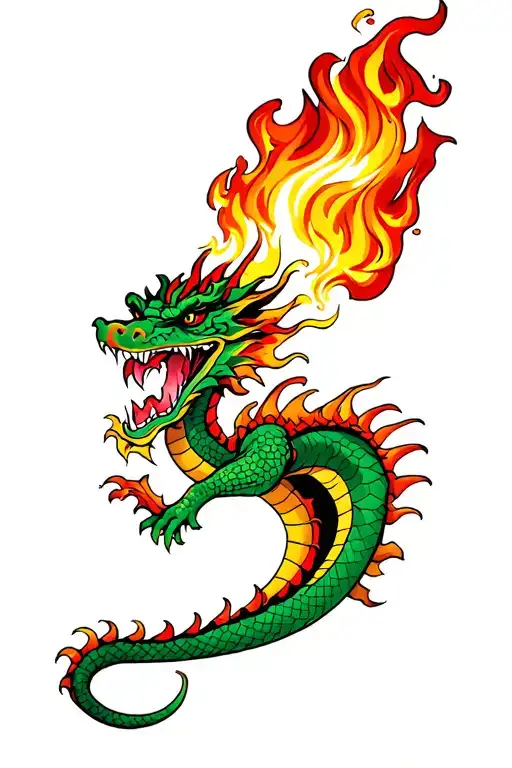 Traditional Dragon Breathing Fire